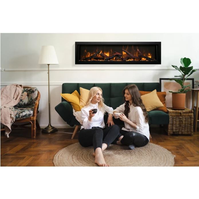 Amantii Panorama Built-in Only Deep Extra Tall Indoor & Outdoor Electric Fireplace