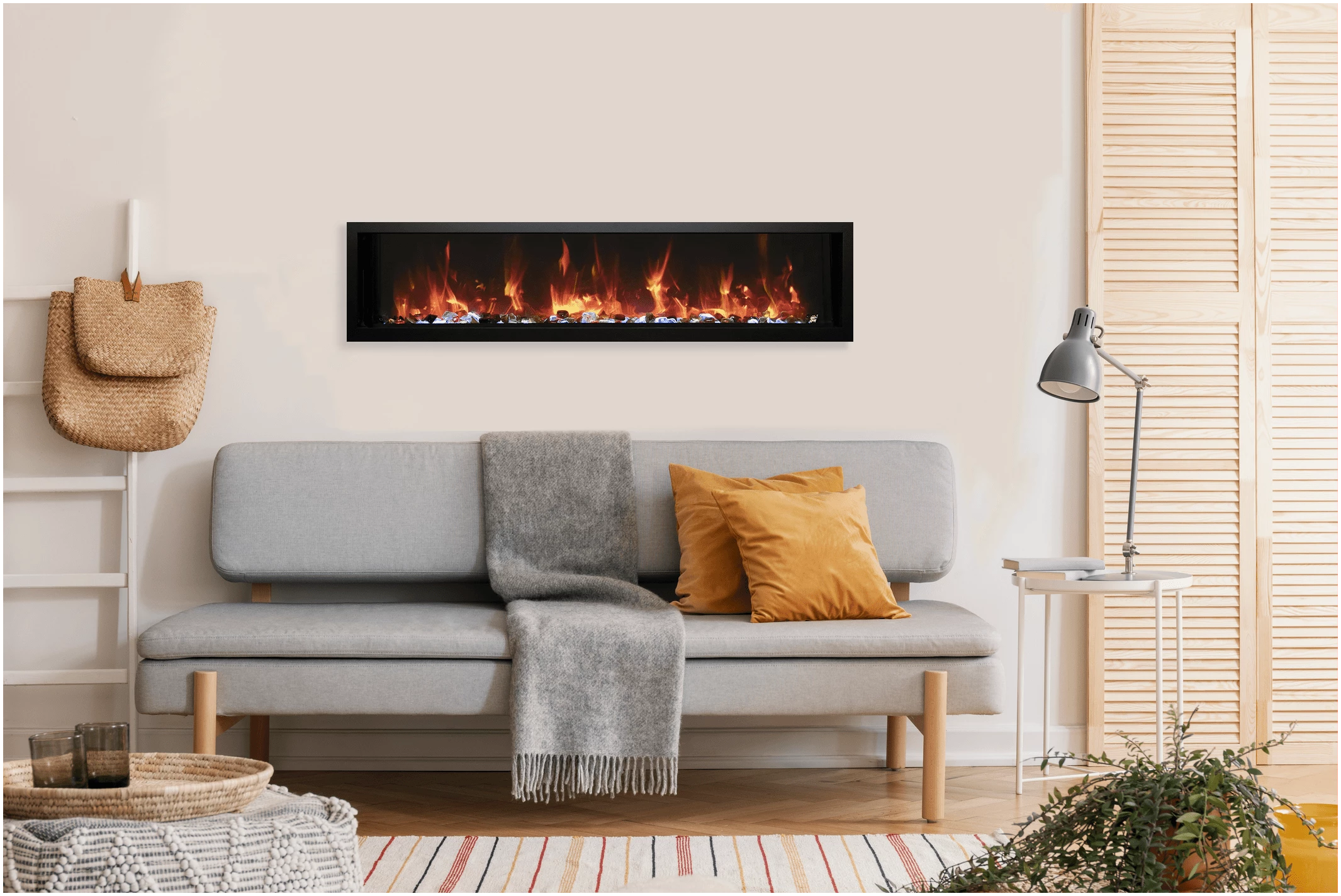 Amantii Symmetry Xtra Slim Indoor & Outdoor Electric Fireplace