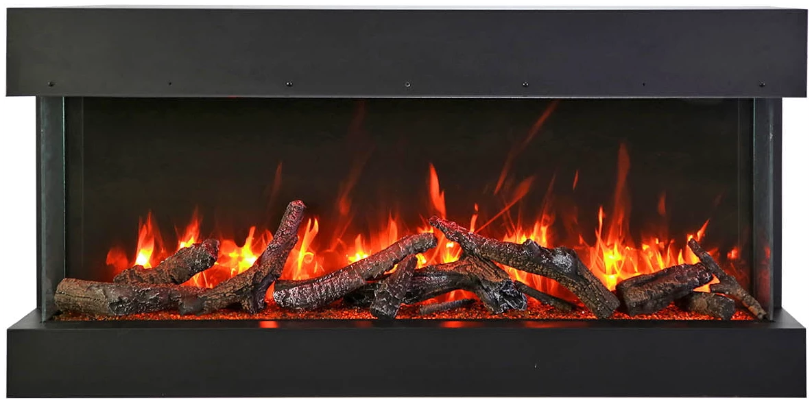 Amantii TRV-View Slim Series 3-Sided Glass Electric Fireplace