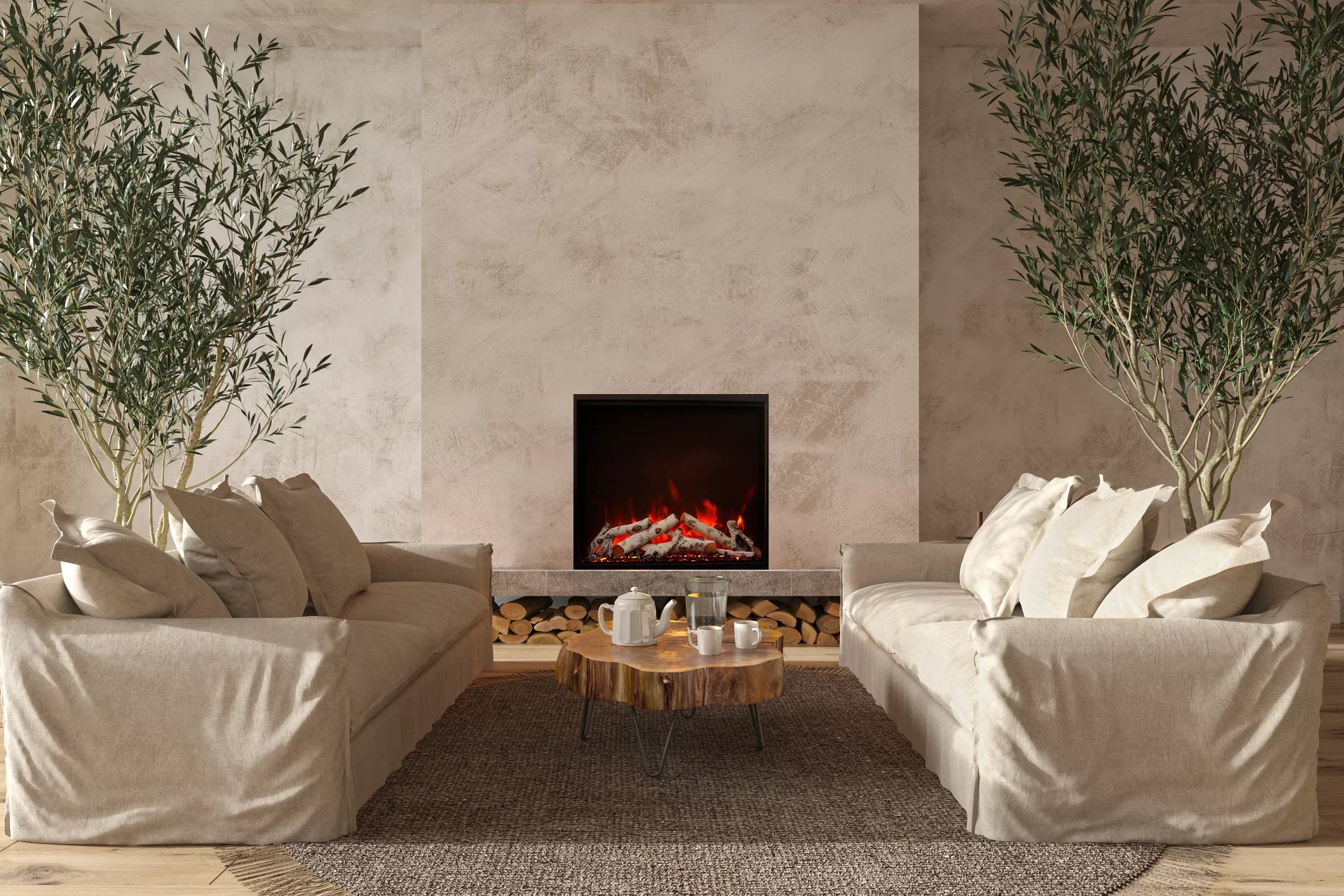 Amantii Traditional Series Bespoke Indoor & Outdoor Electric Fireplace