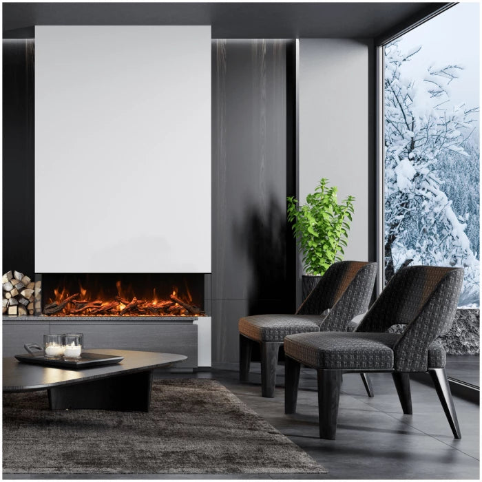 Amantii Tru View XL Deep 3-Sided Glass Built-in only Electric Fireplace