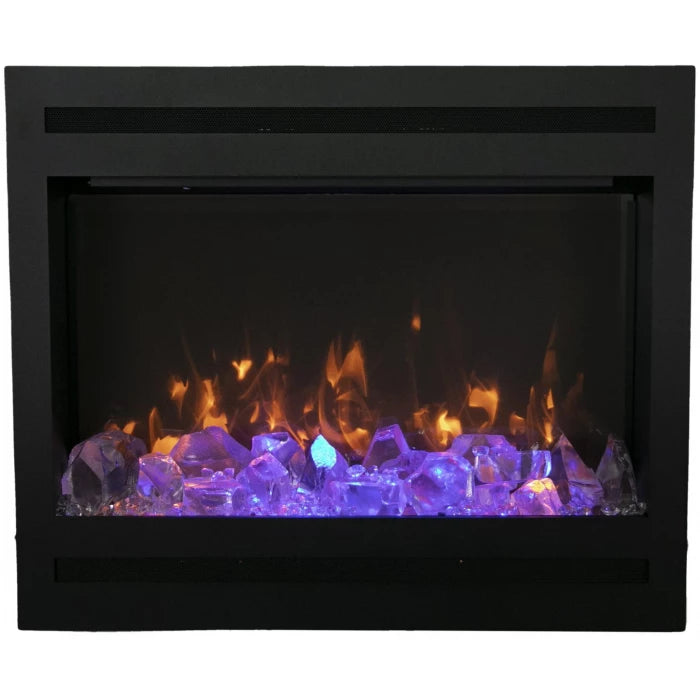 Amantii Zero Clearance Series w/ Arch Steel Surround Electric Fireplace
