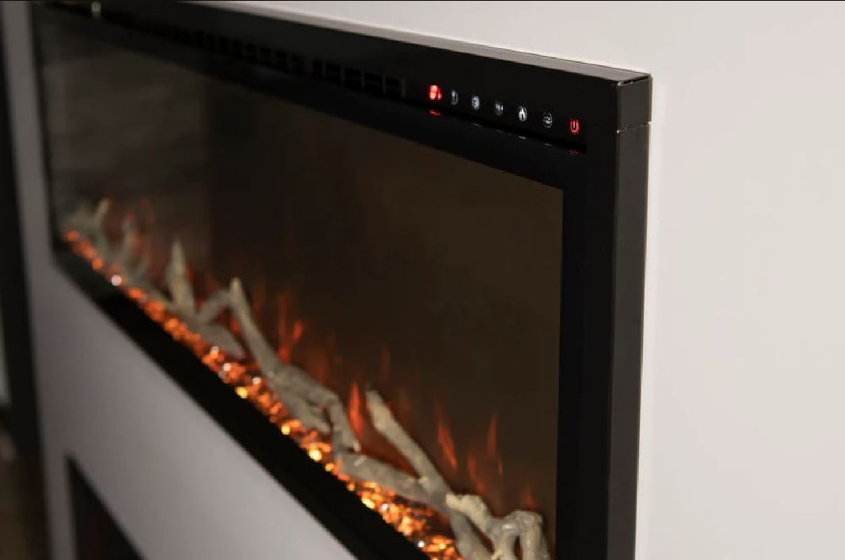 Modern Flames Allwood Media Wall System with Spectrum 60" Fireplace