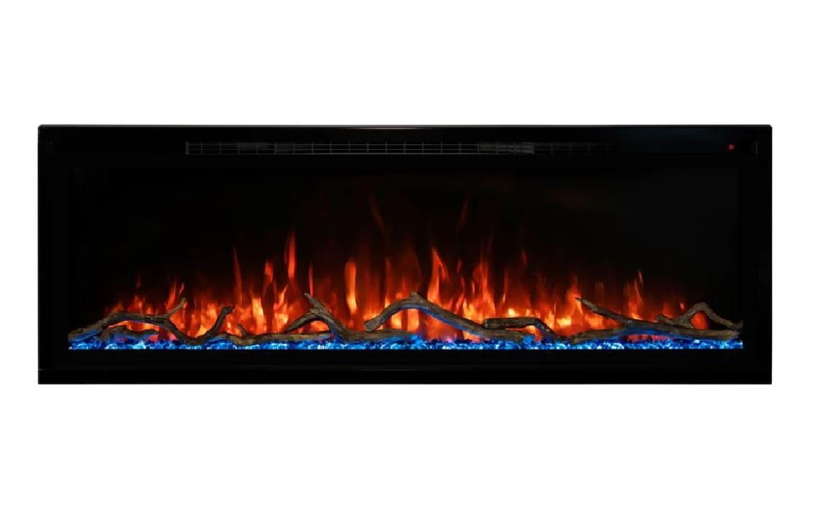 Modern Flames Allwood Media Wall System with Spectrum 60" Fireplace