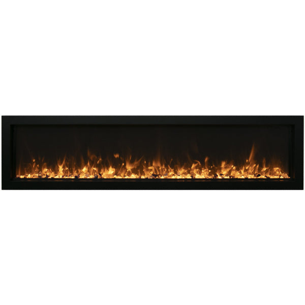 Remii Extra Slim Wall Mount w/ Black Steel Surround Electric Fireplace