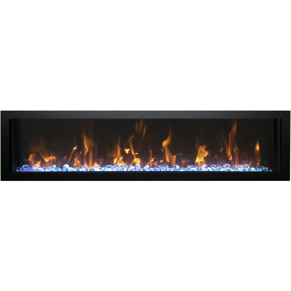 Remii Extra Slim Wall Mount w/ Black Steel Surround Electric Fireplace