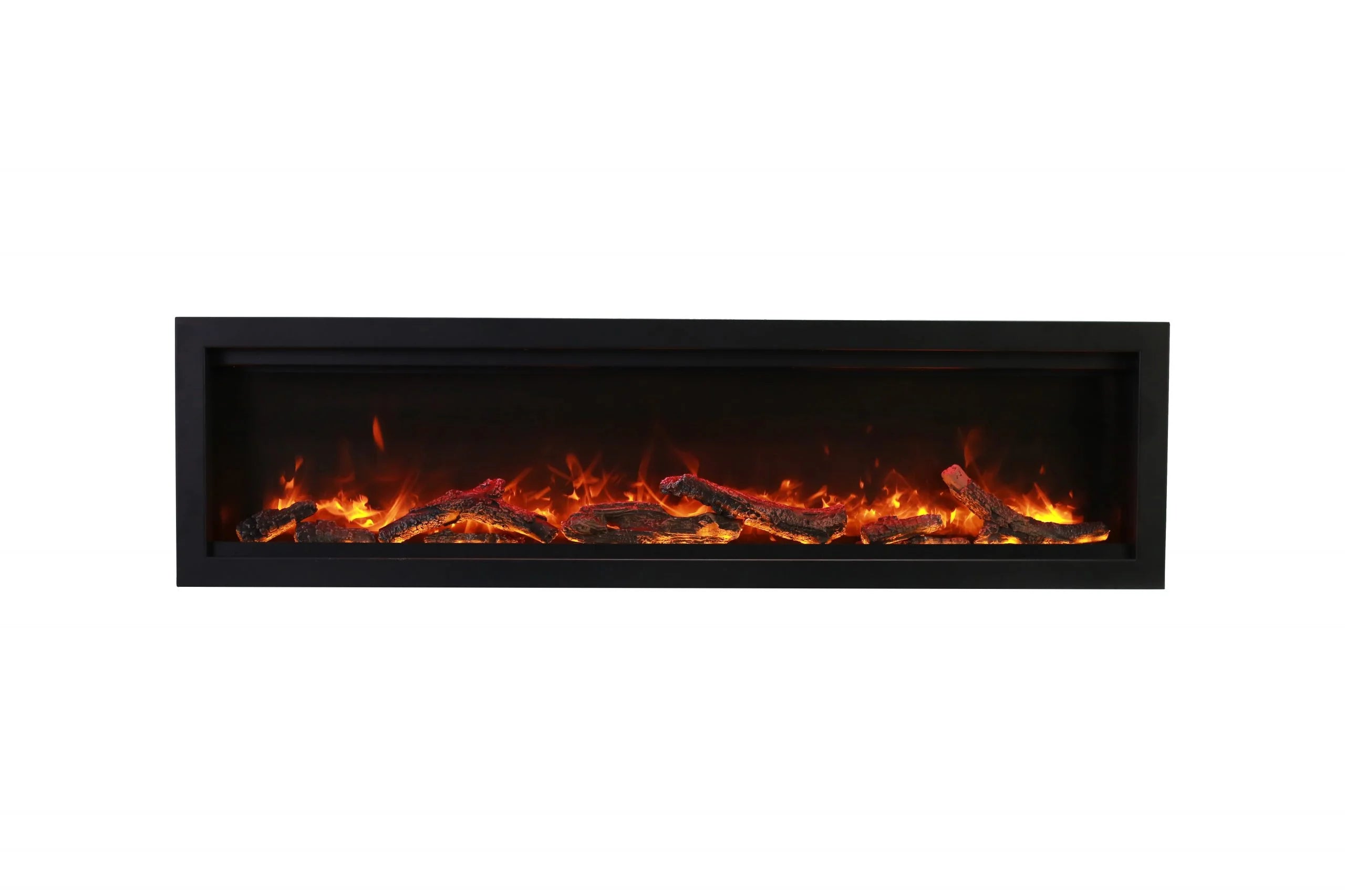 Remii Wall Mount Built-in w/ Clear Media and Back Steel Surround Electric Fireplace