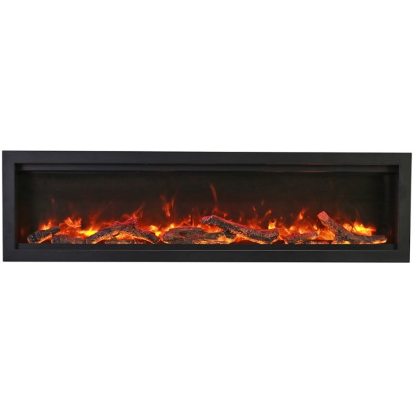 Remii Wall Mount Built-in w/ Clear Media and Back Steel Surround Electric Fireplace