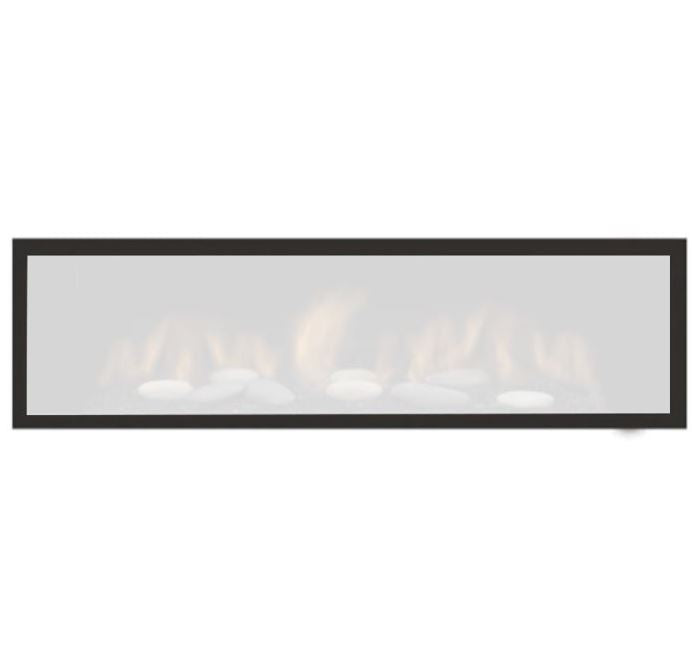 Sierra Flame Stanford Gas Fireplace Clean Face Black Surround with Safety Barrier