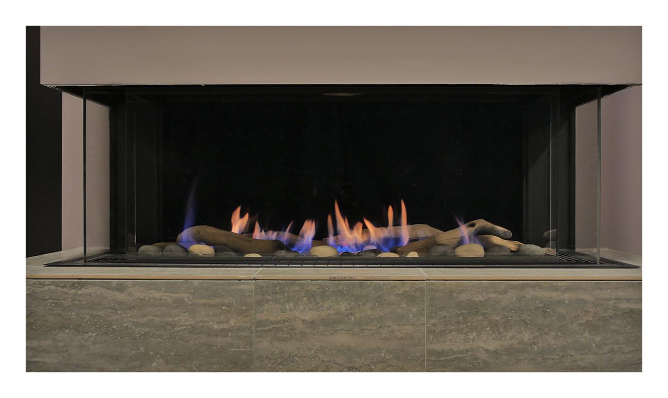 Sierra Flame Toscana 3-Sided Peninsula Direct Vent Gas Fireplace